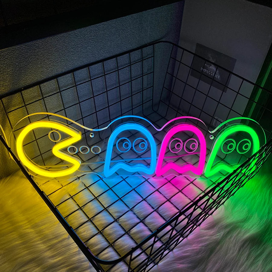 Game Neon Sign - LED Wall Light for Gaming Room