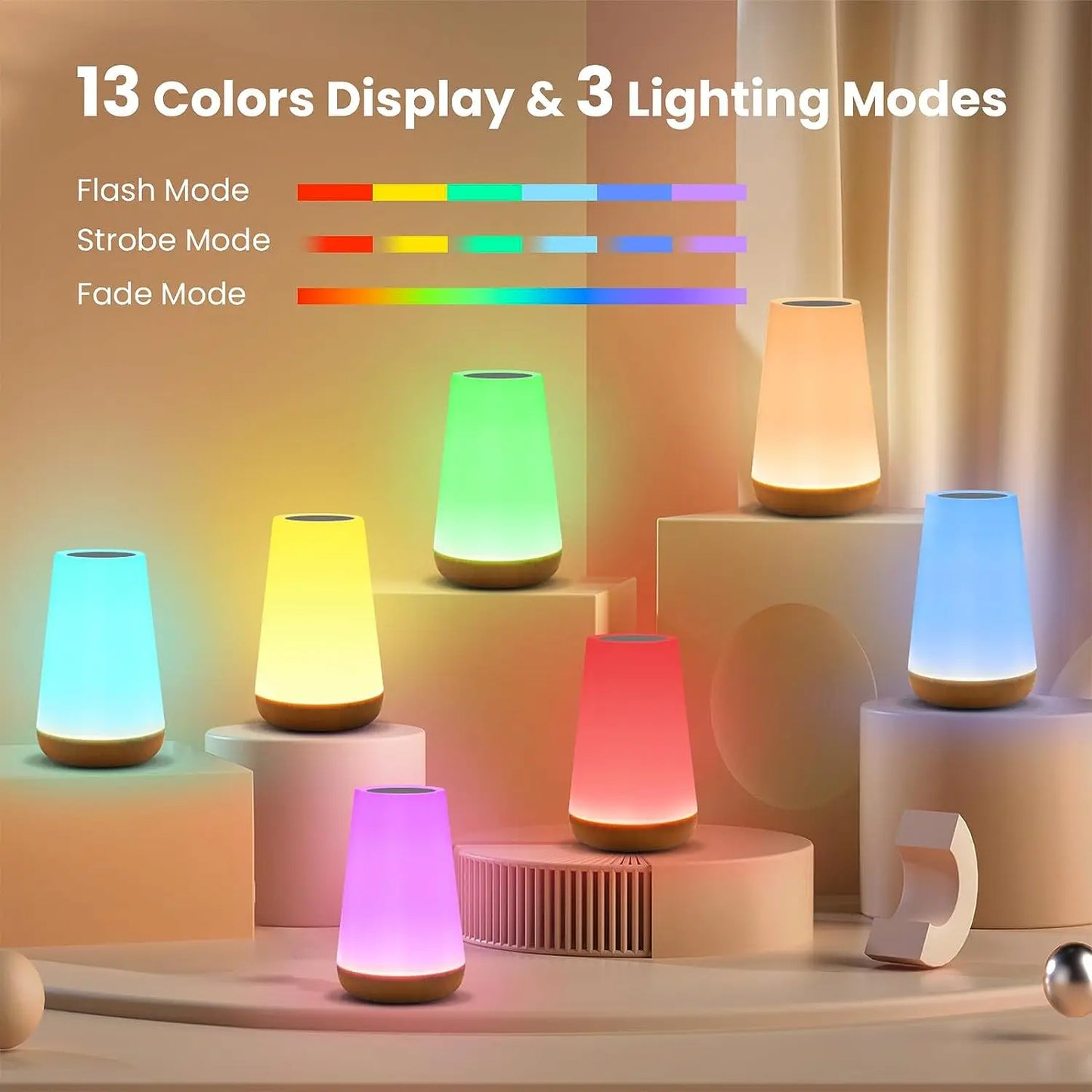 RGB Sunset Night Lamp - Touch & Remote Control Ambient Light