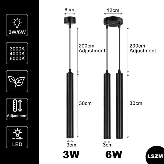 Doppelte LED Hängelampe Modern