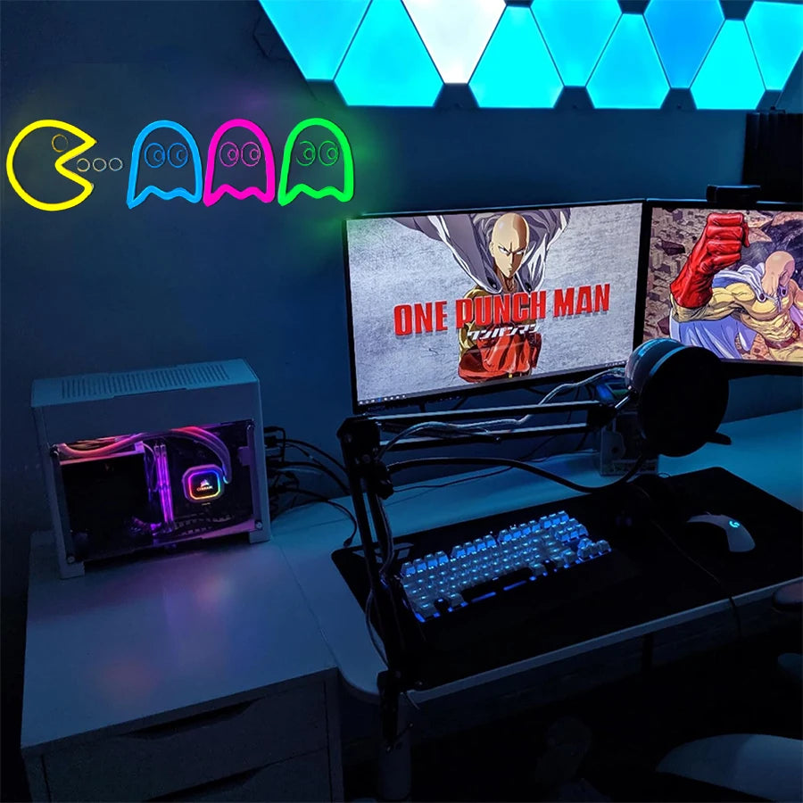 Game Neon Sign - LED Wall Light for Gaming Room
