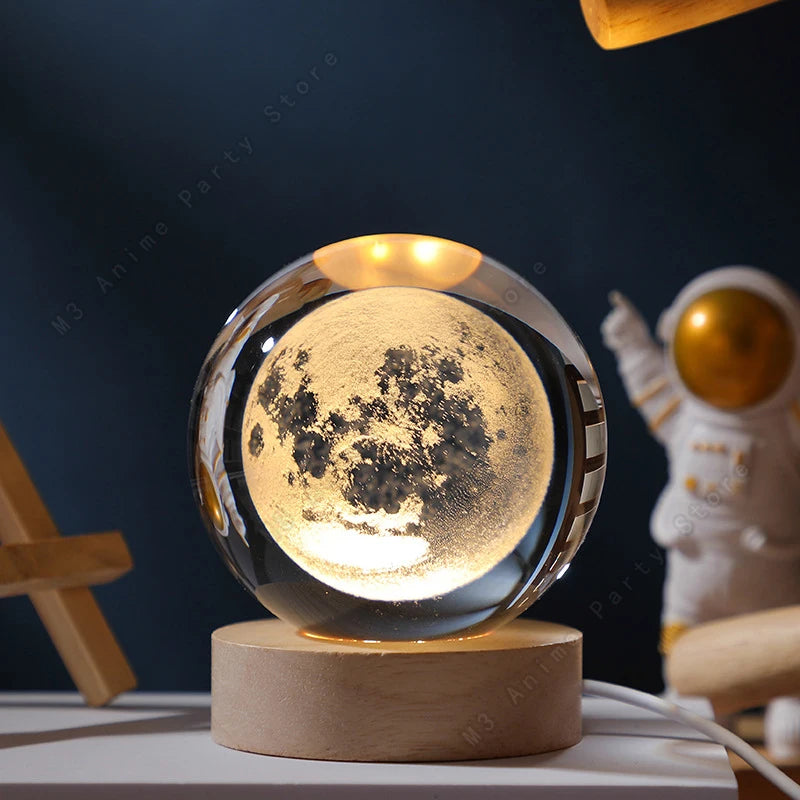 3D Crystal Ball Galaxy Lamp- LED Night Light
