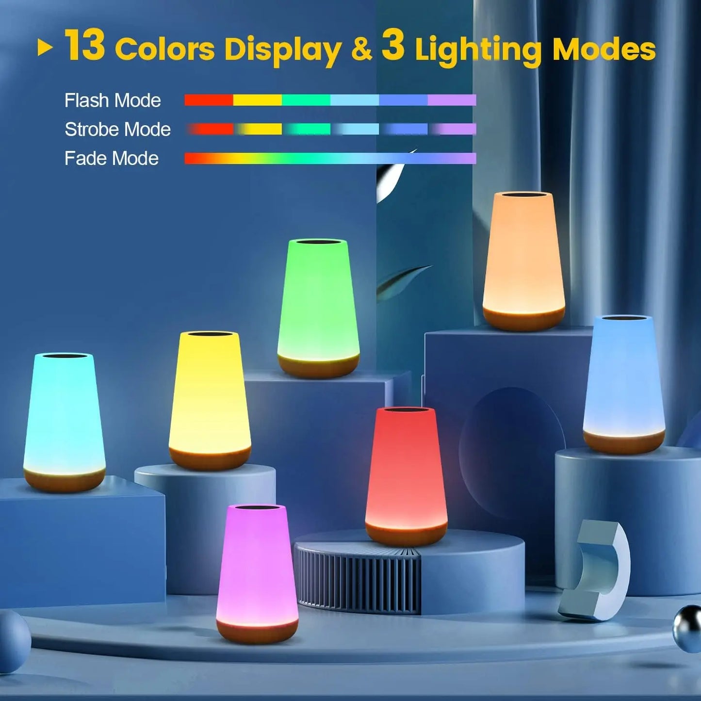 RGB Sunset Night Lamp - Touch & Remote Control Ambient Light