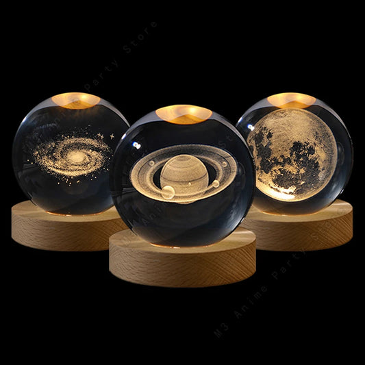 3D Crystal Ball Galaxy Lamp- LED Night Light