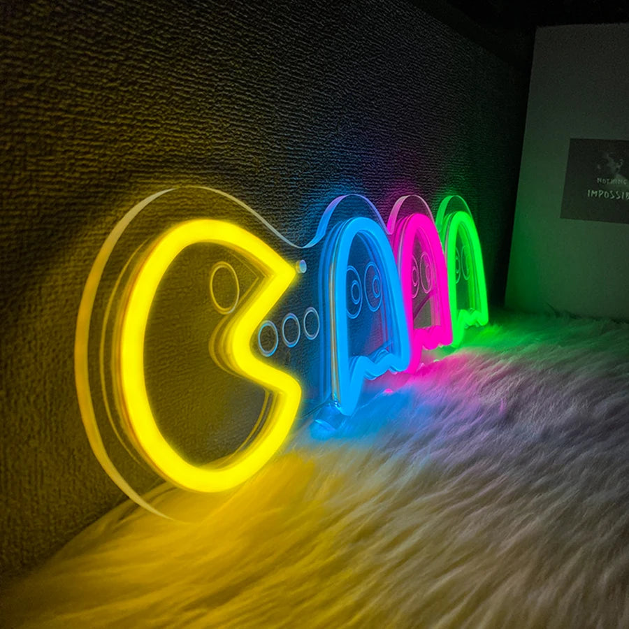 Game Neon Sign - LED Wall Light for Gaming Room
