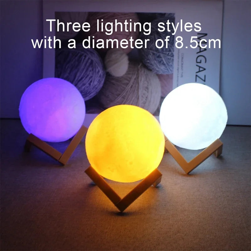 3D Moon Lamp - LED Galaxy Night Light