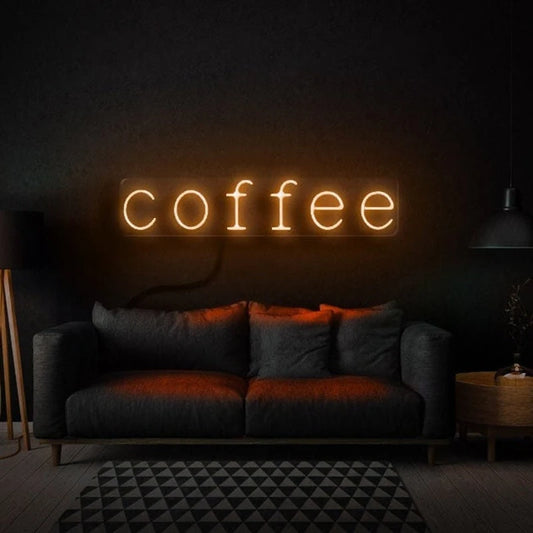 Coffee Neon Sign - LED Wall Light for Café & Room Decor