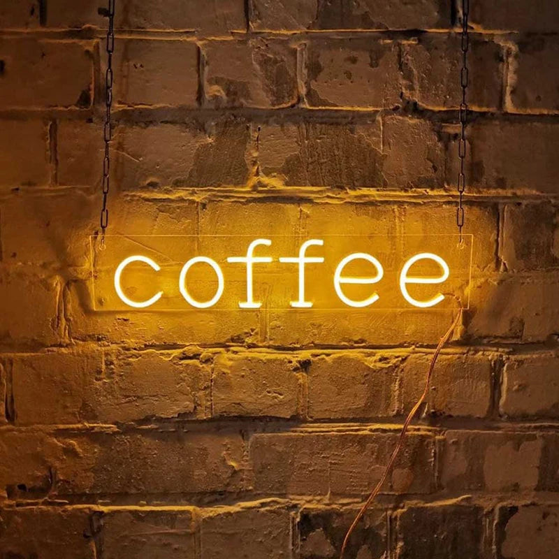 Coffee Neon Sign - LED Wall Light for Café & Room Decor