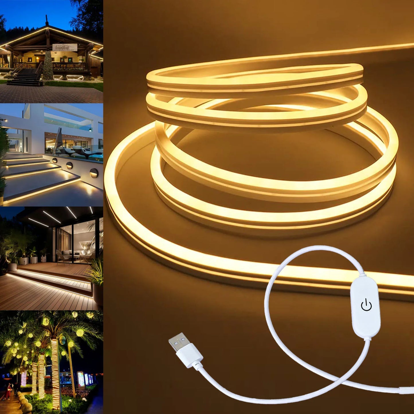 Flexible LED Neon Strip Light - USB Ambient Lighting